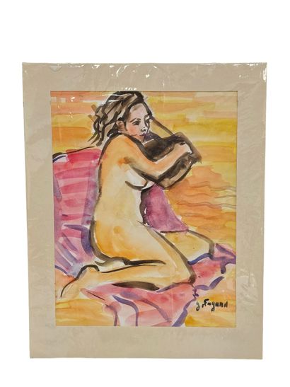 FAGARD
Nu allongé de profil
Aquarelle sur...