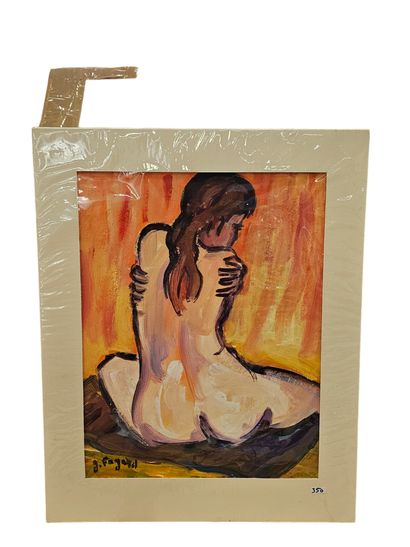 FAGARD
Nude sitting with back
Oil on paper
Signed...
