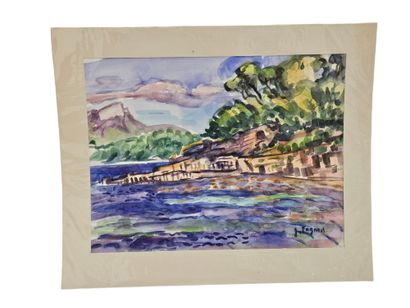 FAGARD
Falaise en bord de mer
Aquarelle sur...