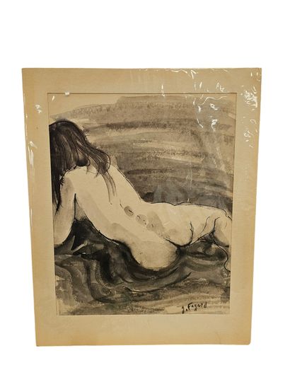 FAGARD
Nude in the water
Ink on paper 
Signed...