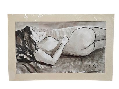 FAGARD
Nu couché de dos
Ink on paper
Signed...