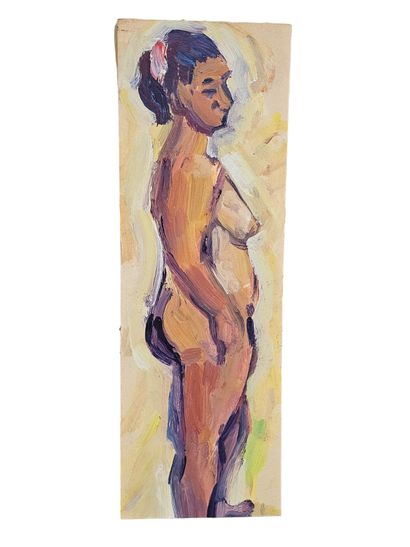 FAGARD
Nude pose
Three oils on paper 
Dim:...