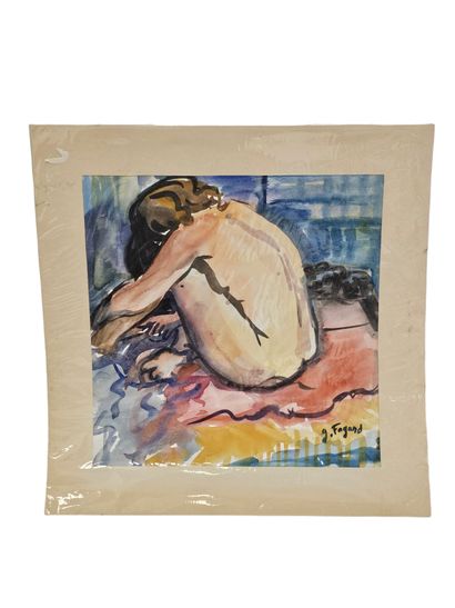 FAGARD
Sabrina, profil groupé
Aquarelle sur...