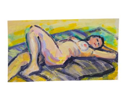FAGARD
Nude pose
Three oils on paper 
Dim:...