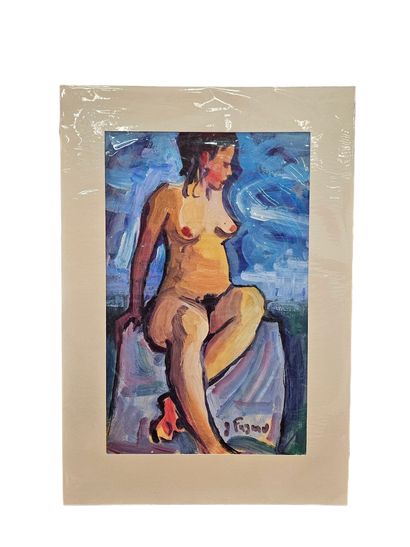 FAGARD
Muriel seated
Oil on paper 
Signed...
