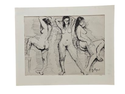 FAGARD
Set of poses
Pen drawing on paper
Signed...