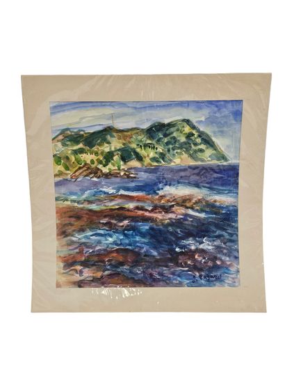 FAGARD
Bord de mer 
Aquarelle sur papier...
