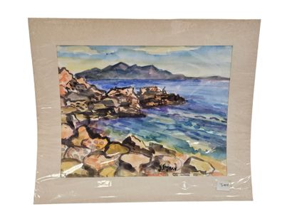 FAGARD
Les roches rouges, Bandol
Aquarelle...