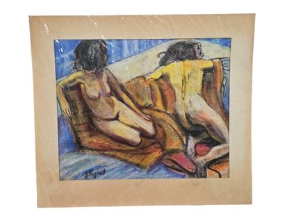 FAGARD
The two poses
Pastel on paper
Signed...