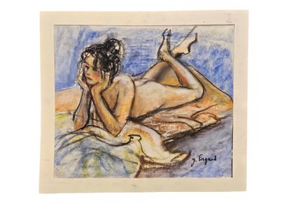FAGARD
Nude lying on the bed
Pastel on paper...