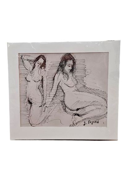 FAGARD
Nude poses
Two pen-and-ink drawings...