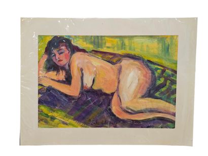 FAGARD
Jade à la pose
Oil on paper 
Signed...