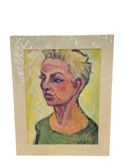 FAGARD
Young blond boy
Oil on paper 
Signed...