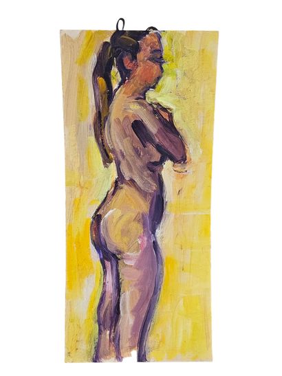 FAGARD
Nude pose
Three oils on paper 
Dim:...