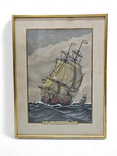 GRADASSI JEAN (1907 - 1989)
Vaisseau de guerre...