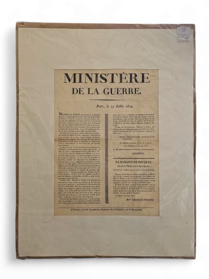 Ensemble de dix decrets,arretés,jugements...