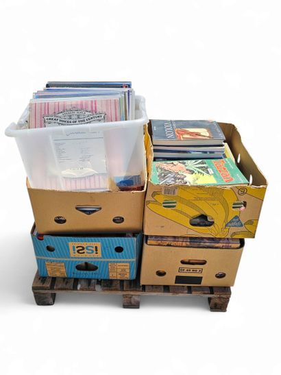 Palette de livres, BDs et divers