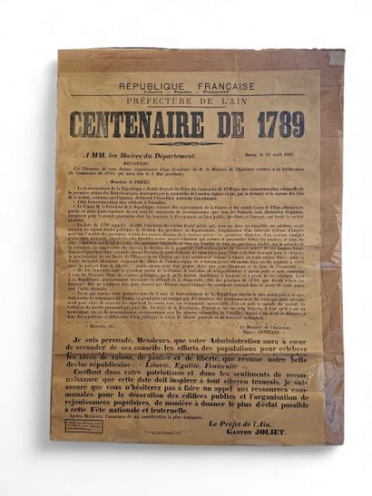 Ensemble de dix decrets,arretés,jugements...
