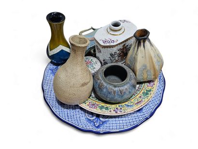 Ensemble de bibelots comprenant
Plats, vases,...