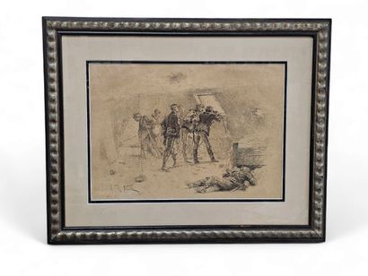 ALFRED DE NEUVILLE D apres 
Ensemble de trois...