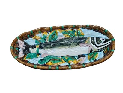 MINTON
Petit plat à poisson céramique à motif...