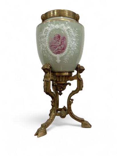 FRENCH WORK XIXth century
Oil lamp base,...