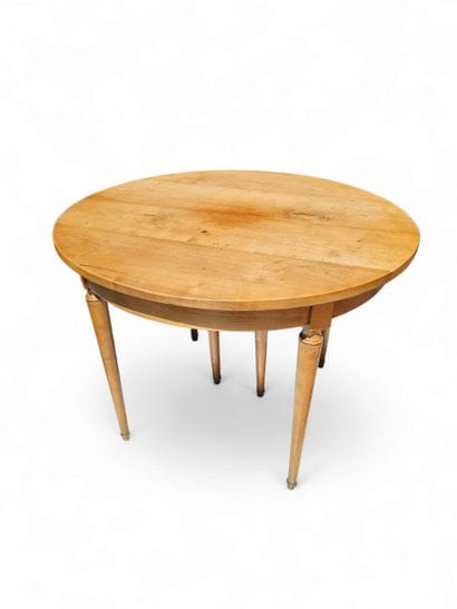 Table de salle à manger ronde en bois naturelle...