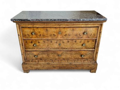 Louis Philippe chest of drawers in walnut...