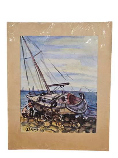 FAGARD
Carenage in dry dock
Watercolor on...