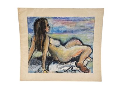 FAGARD
Nude sitting with back
Pastel on paper...