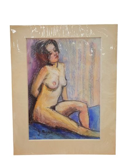 FAGARD
Leaning nude
Pastel on paper
Signed...