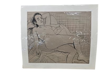 FAGARD
Sleeping Nude Woman
Felt-tip drawing...