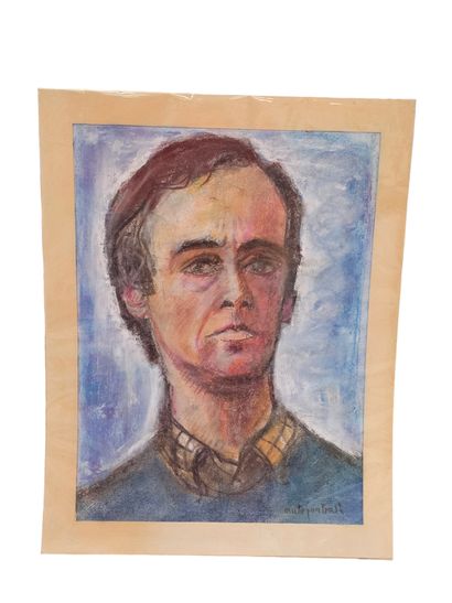 FAGARD
Self-portrait
Pastel on paper 
Titled...