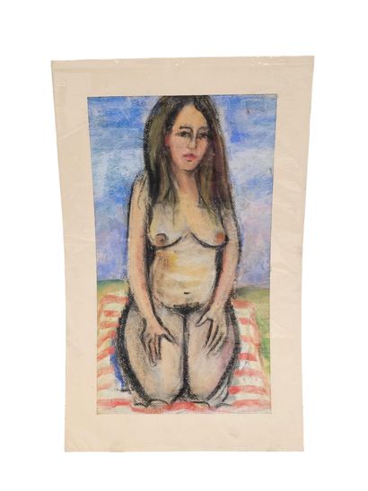 FAGARD
Kneeling nude
Pastel on paper 
Size:...