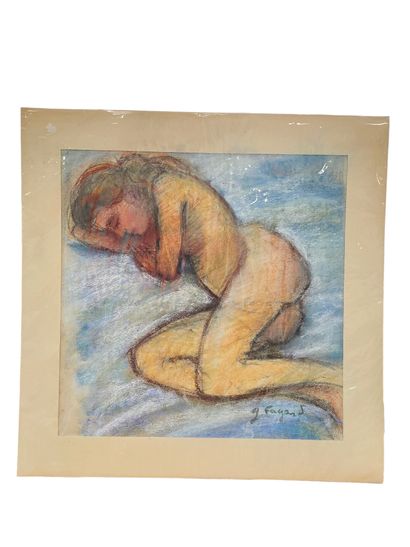 FAGARD
Sleeping nude
Pastel on paper 
Signed...
