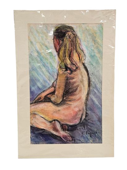 FAGARD
Nude seated from behind
Pastel on...