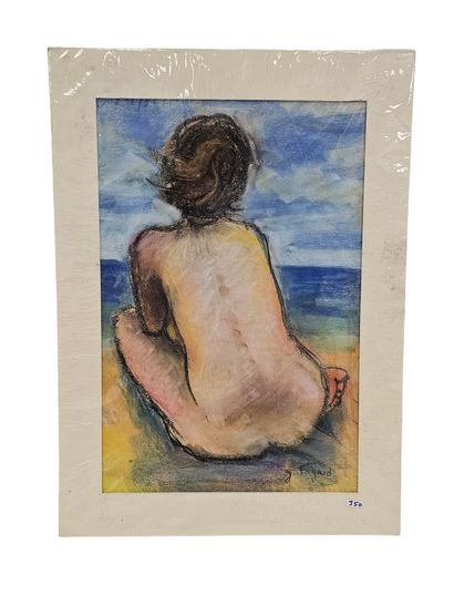 FAGARD
Nude seated with back at the beach
Pastel...