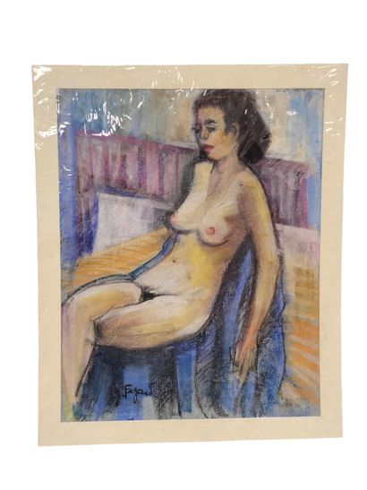 FAGARD
Nude on the blue armchair
Pastel on...