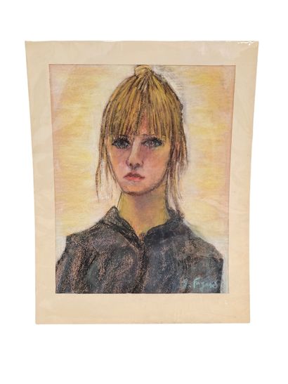 FAGARD
Young blonde girl
Pastel on paper...