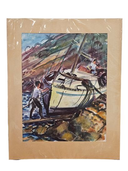 FAGARD
Carenage in dry dock
Watercolor on...