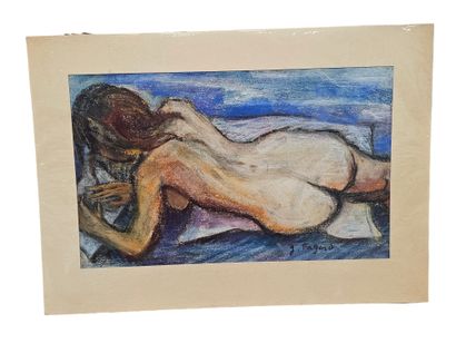 FAGARD
Nude reader reclining from behind...