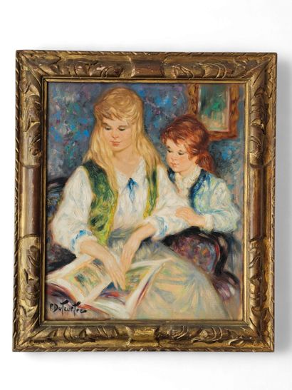 Pierre Eugène DUTEURTRE | 1911-1989) La Lecture...