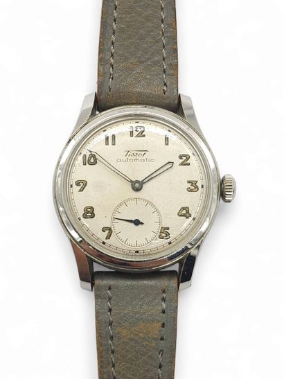 TISSOT AUTOMATIC
Wristwatch, round silver-plated...