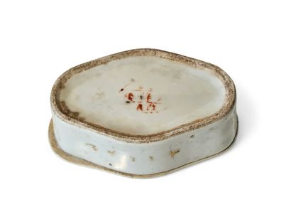 CHINA
Small white porcelain cricket box decorated...