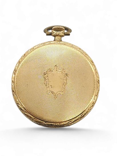 METODA
Gilt metal gousset watch, cream background...