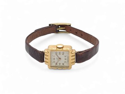 LIP 
Wristwatch, square polylobed case in...