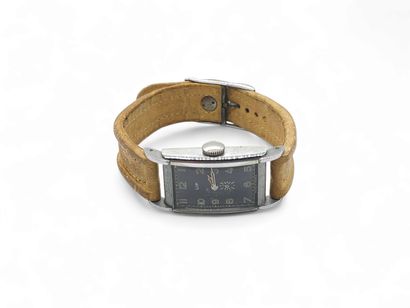 LIP
Wristwatch, rectangular silver-plated...
