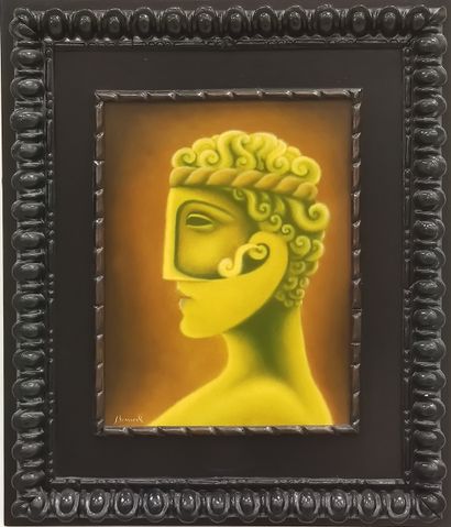 BONNAREL
Portrait of a stylized man
Oil on...