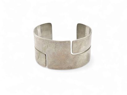 WORK XX th century 
925 silver cuff bracelet...