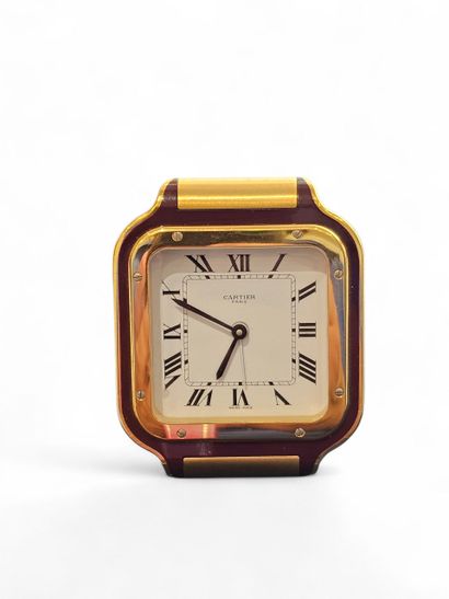CARTIER Santos model 
Travel alarm clock...